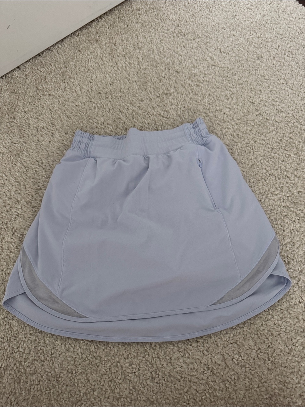 lululemon athletica light lavender skater skort with reflective trim